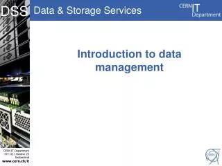 Introduction to data management