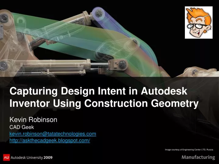 capturing design intent in autodesk inventor using construction geometry