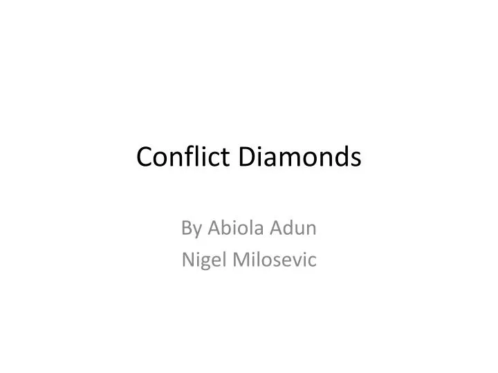 conflict diamonds