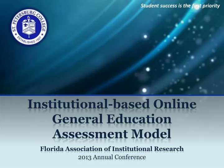 institutional based online general education assessment model
