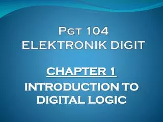 Pgt 104 ELEKTRONIK DIGIT