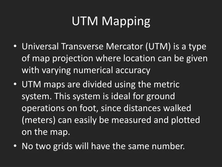 utm mapping