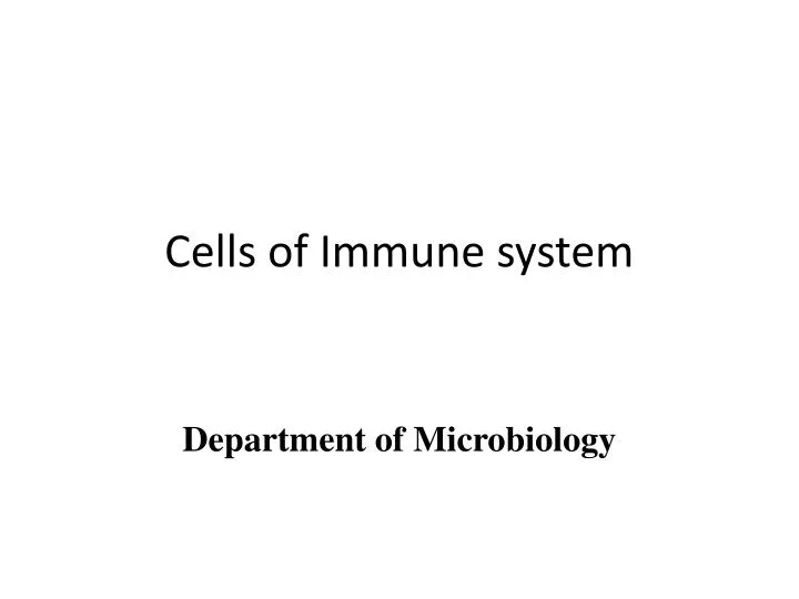 cells of immune system