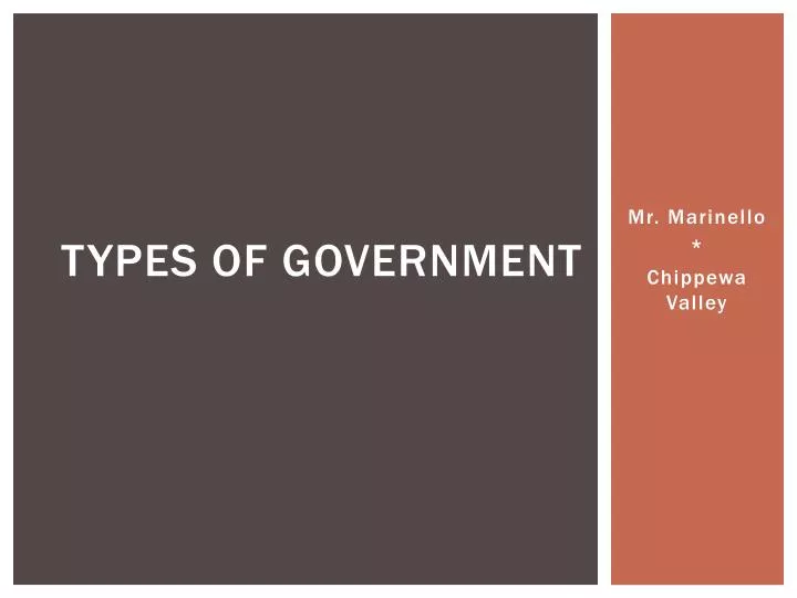 types of government