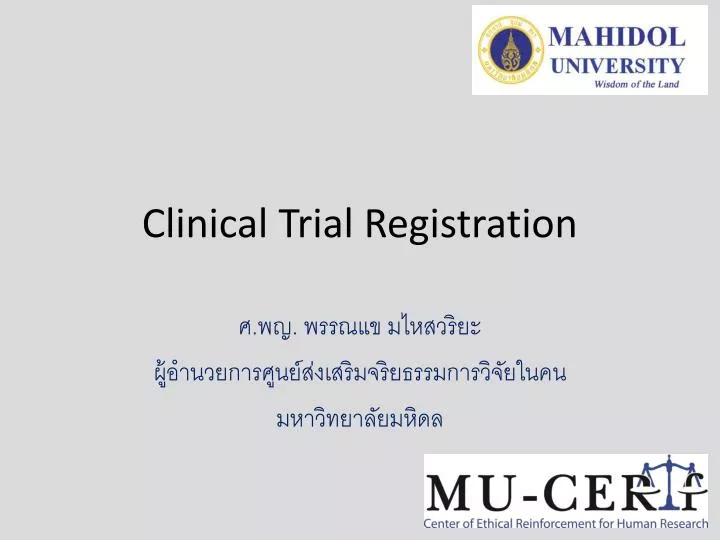 clinical trial registration