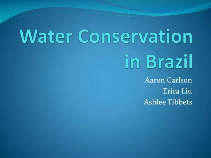 water conservation in brazil