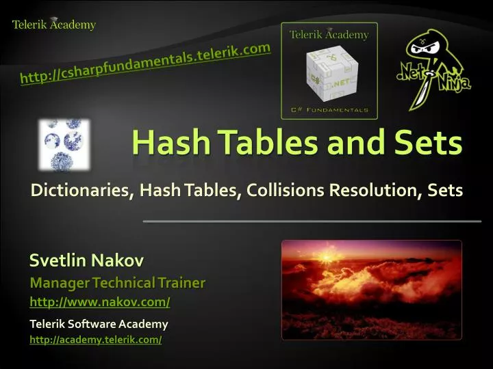 hash tables and sets