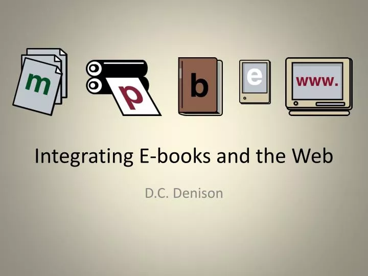 integrating e books and the web