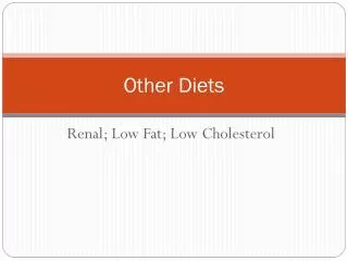 other diets