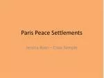 Paris Peace Settlements - slide 1