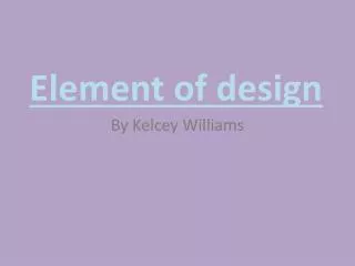 Element of design