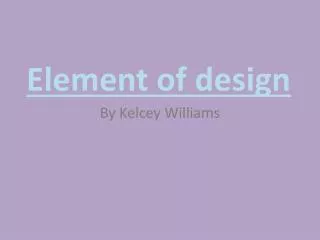 element of design