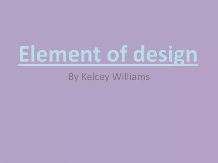 element of design