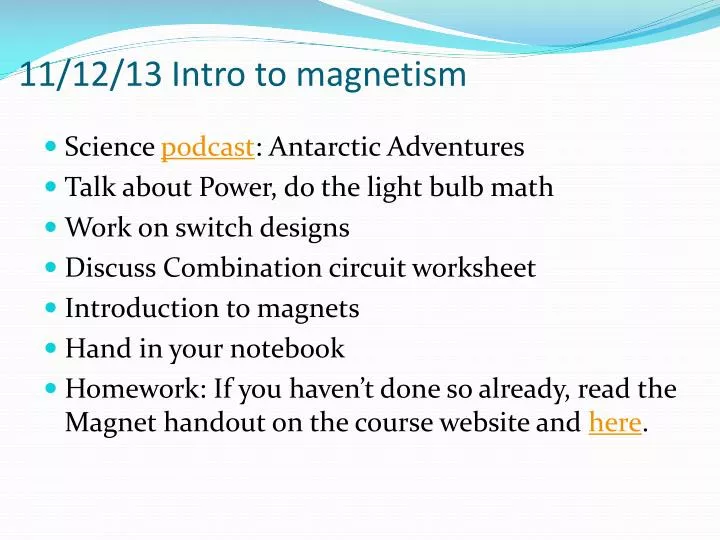11 12 13 intro to magnetism