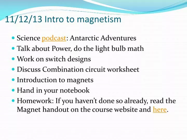 Intro to best sale magnetism