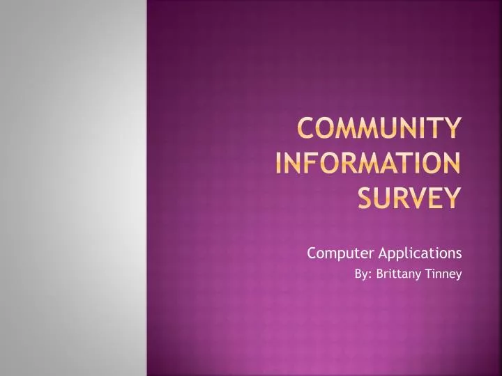community information survey