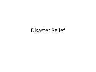 Disaster Relief