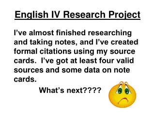 english iv research project