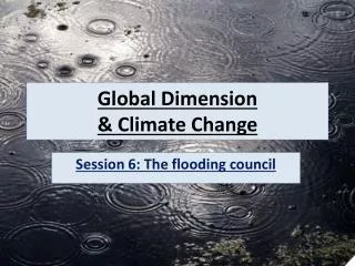 Global Dimension &amp; Climate Change