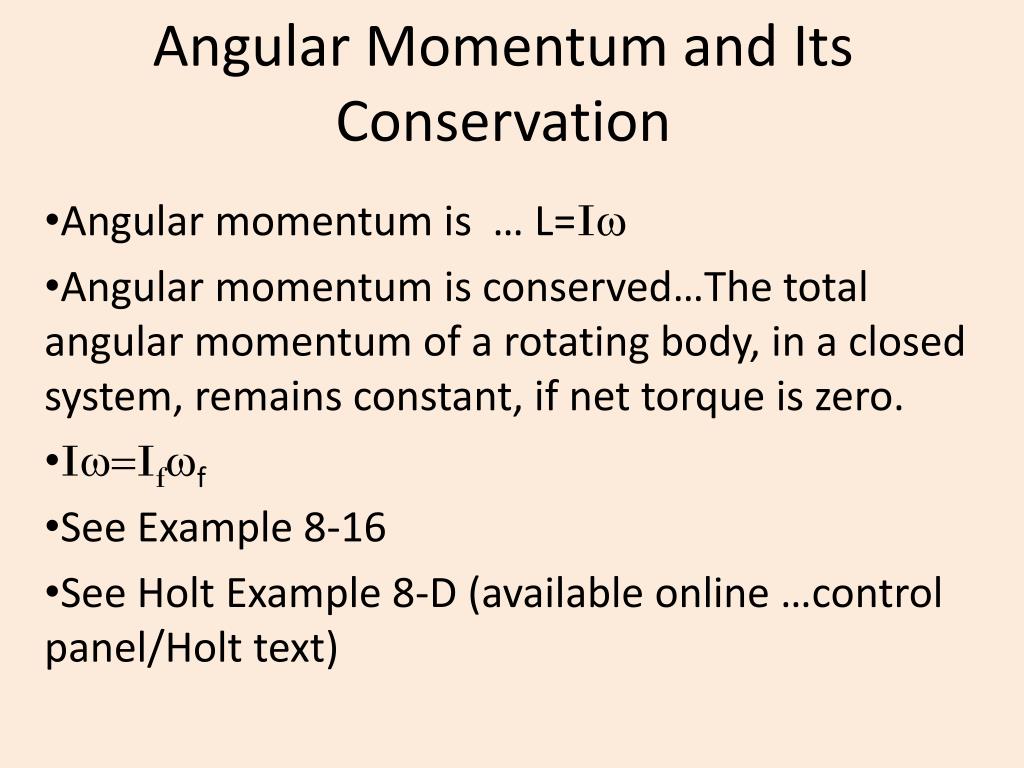 PPT - Angular Momentum and Its Conservation PowerPoint Presentation ...