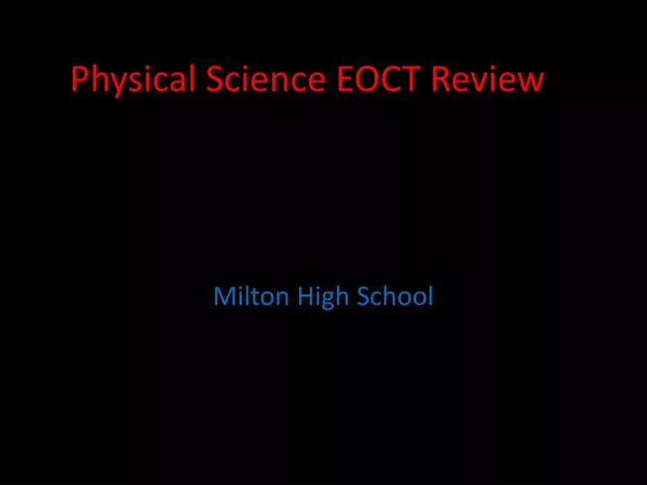 physical science eoct review