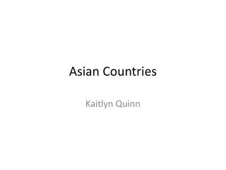 Asian Countries