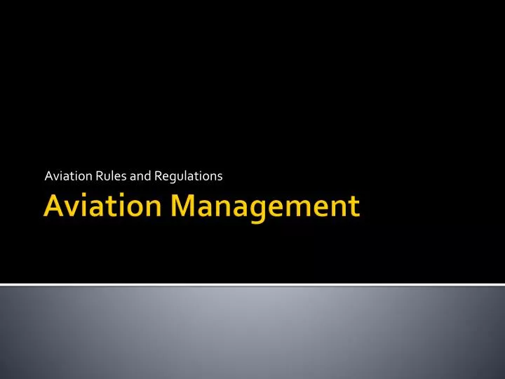 aviation rules and regulations