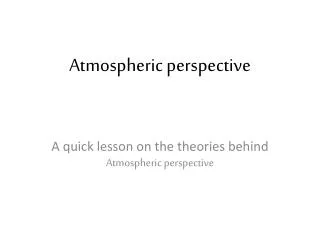Atmospheric perspective
