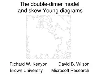 The double-dimer model and skew Young diagrams