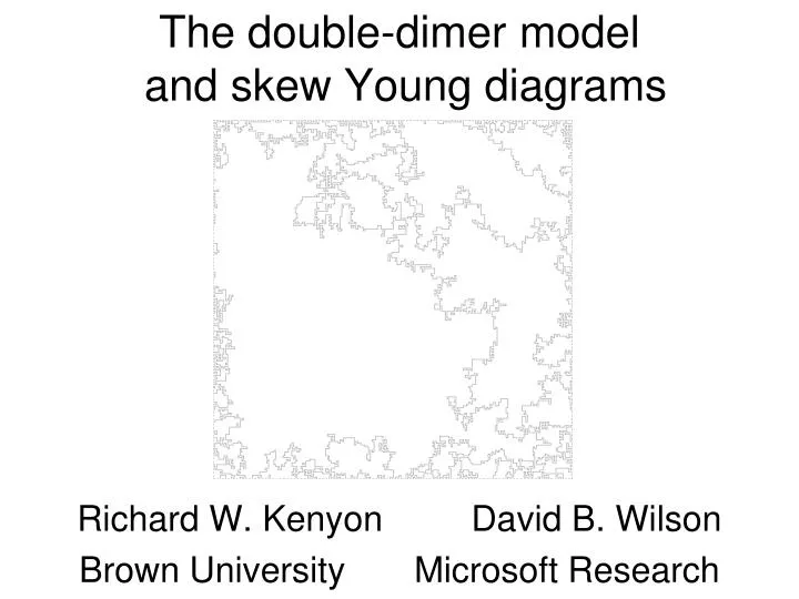 the double dimer model and skew young diagrams
