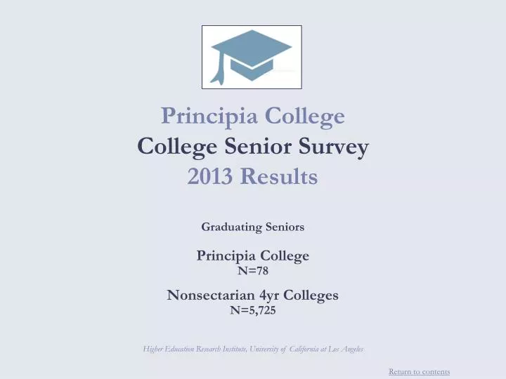 principia college college senior survey 2013 results