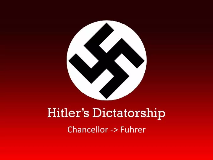 hitler s dictatorship