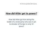 How did Hitler get to power?