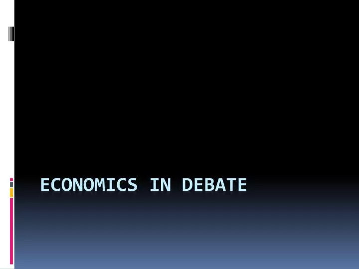 economics in debate