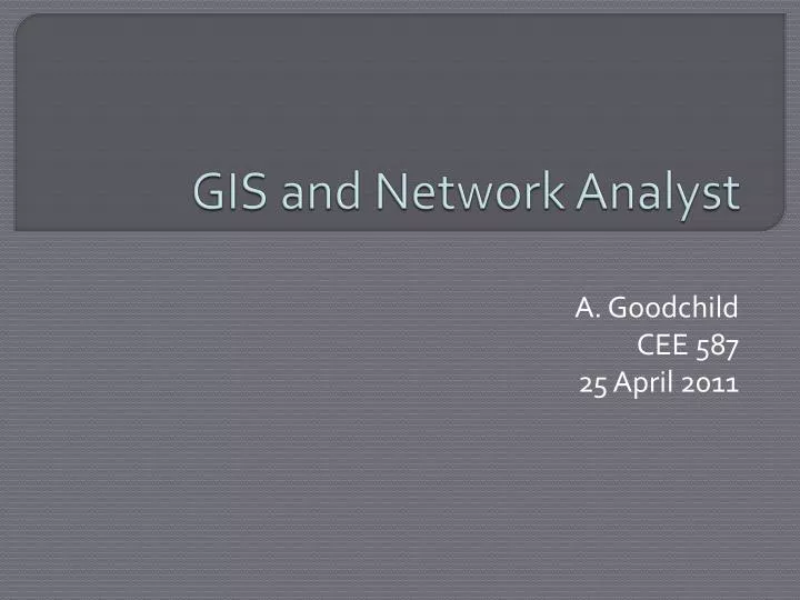 gis and network analyst