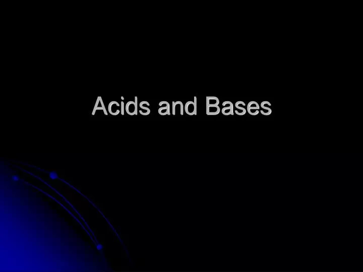 acids and bases