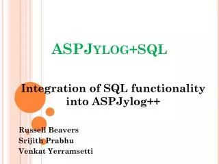 ASPJylog +SQL