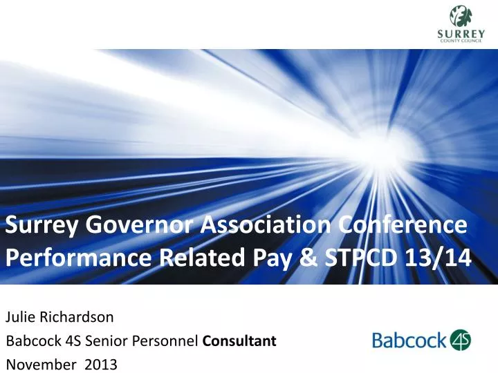 surrey governor association conference performance related pay stpcd 13 14