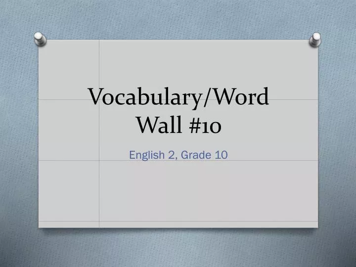 vocabulary word wall 10