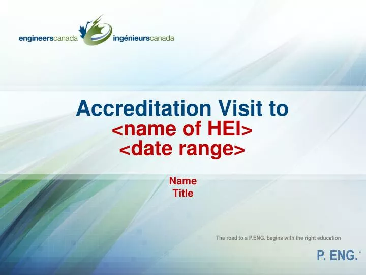accreditation visit to name of hei date range