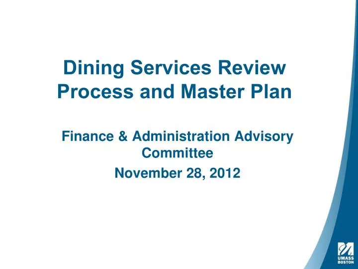 dining services review process and master plan