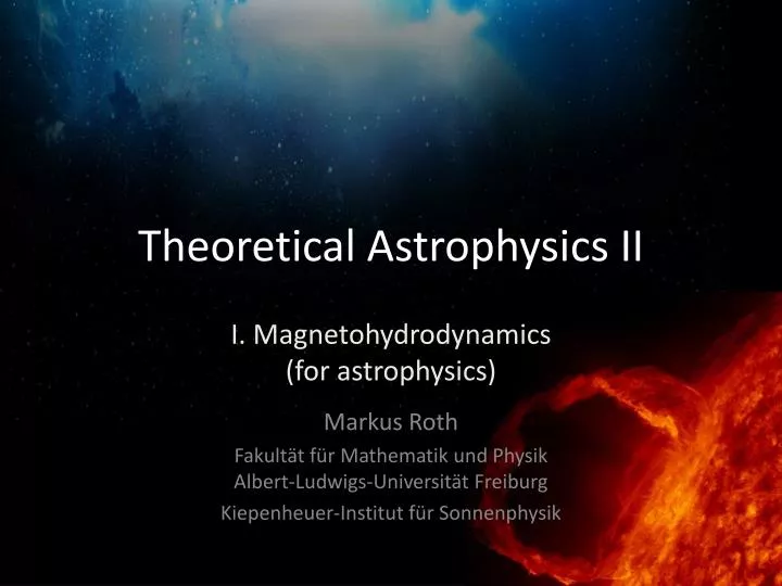 theoretical astrophysics ii