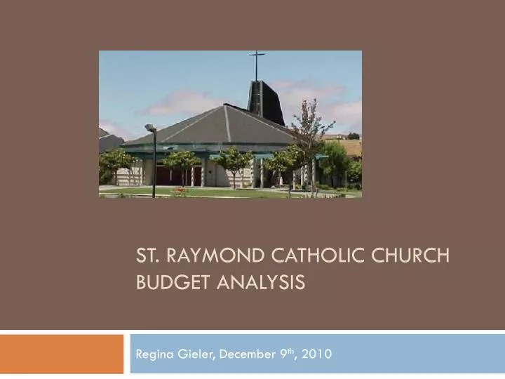 st raymond catholic church budget analysis