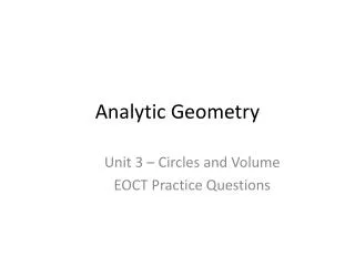 Analytic Geometry