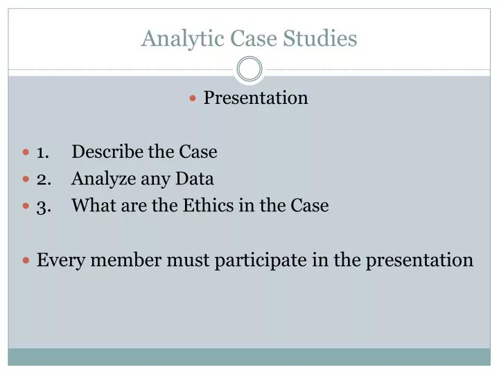 analytic case studies