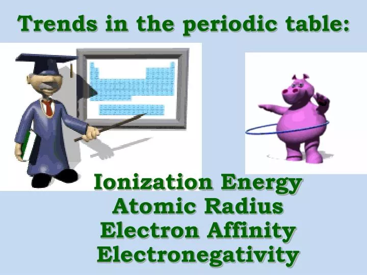 trends in the periodic table