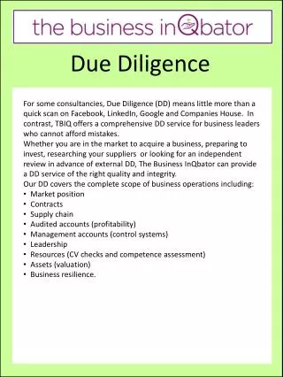 Due Diligence