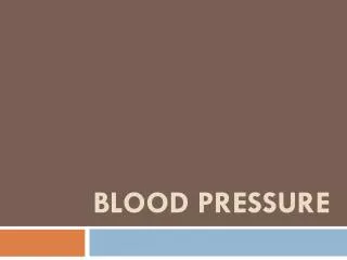 Blood pressure