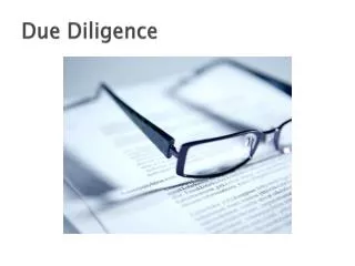 due diligence