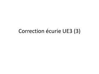 correction curie ue3 3